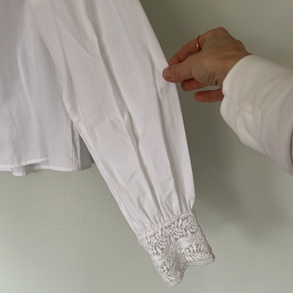 Express Tops - Exspress Cropped White Button Down Shirt